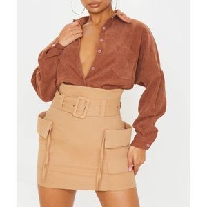 NWT Belted Pocket Detail Cargo Mini Skirt